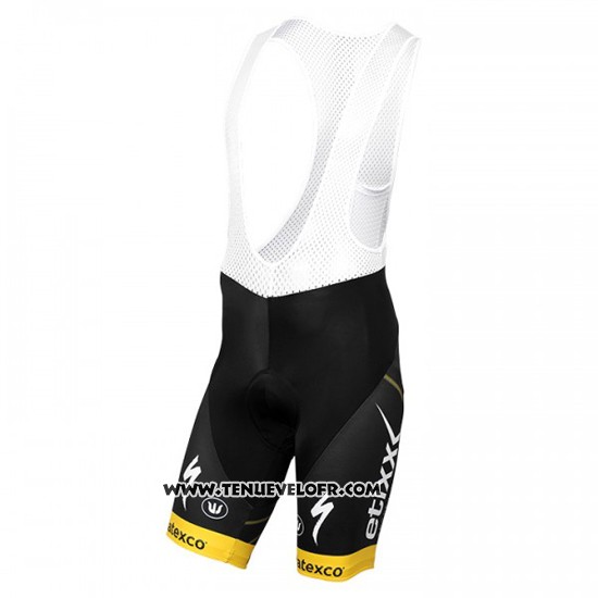2016 Maillot Ciclismo Etixx Quick Step Jaune et Noir Manches Courtes et Cuissard